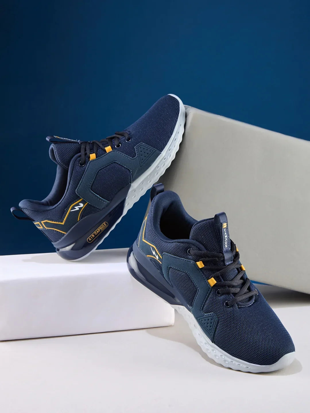 Campus Patrik Pro Men's Running Shoes - Blue / Mustard
