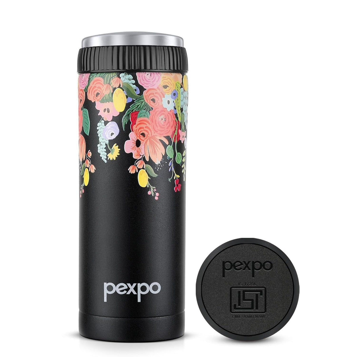 PEXPO CRYPTO ART UV PRINTED DESIGN BOTTLE (BLACK) 500ML