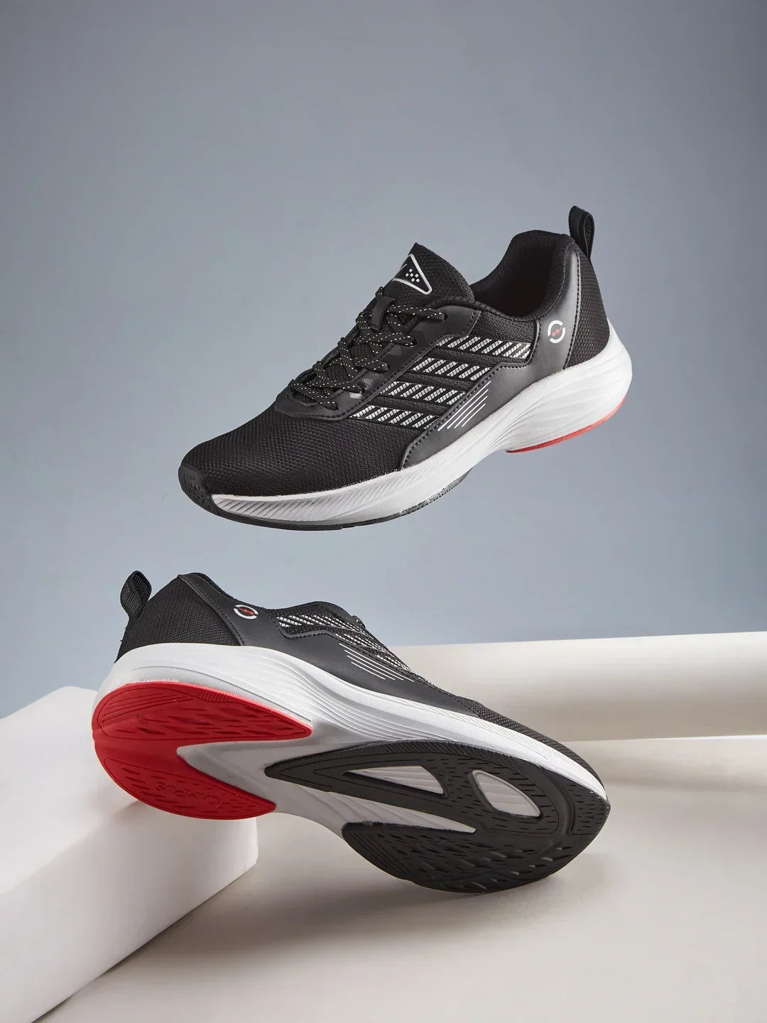 Campus Tester Men's Sports Shoes - Black / Red