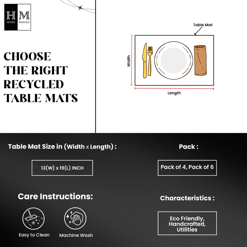 Earthology - Recycled Table Mats (White)-5