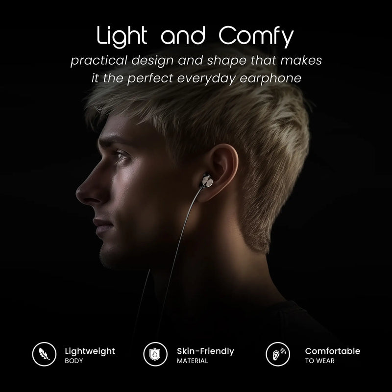 Hammer Nova Universal Type-C Earphones with Metallic Built Earbuds, Powerful Bass & Lightweight-5