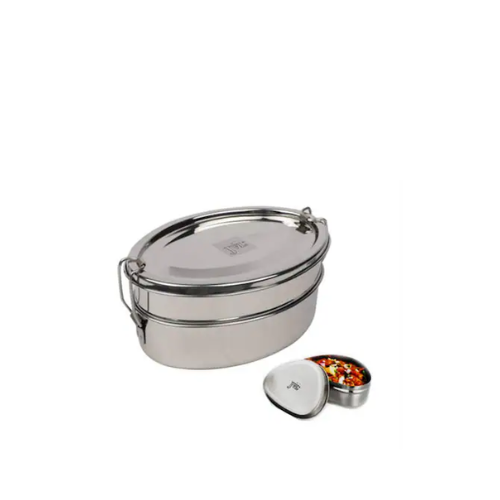 JVL OVAL LUNCH BOX WITH STEEL CONTAINER BIG DO2-C
