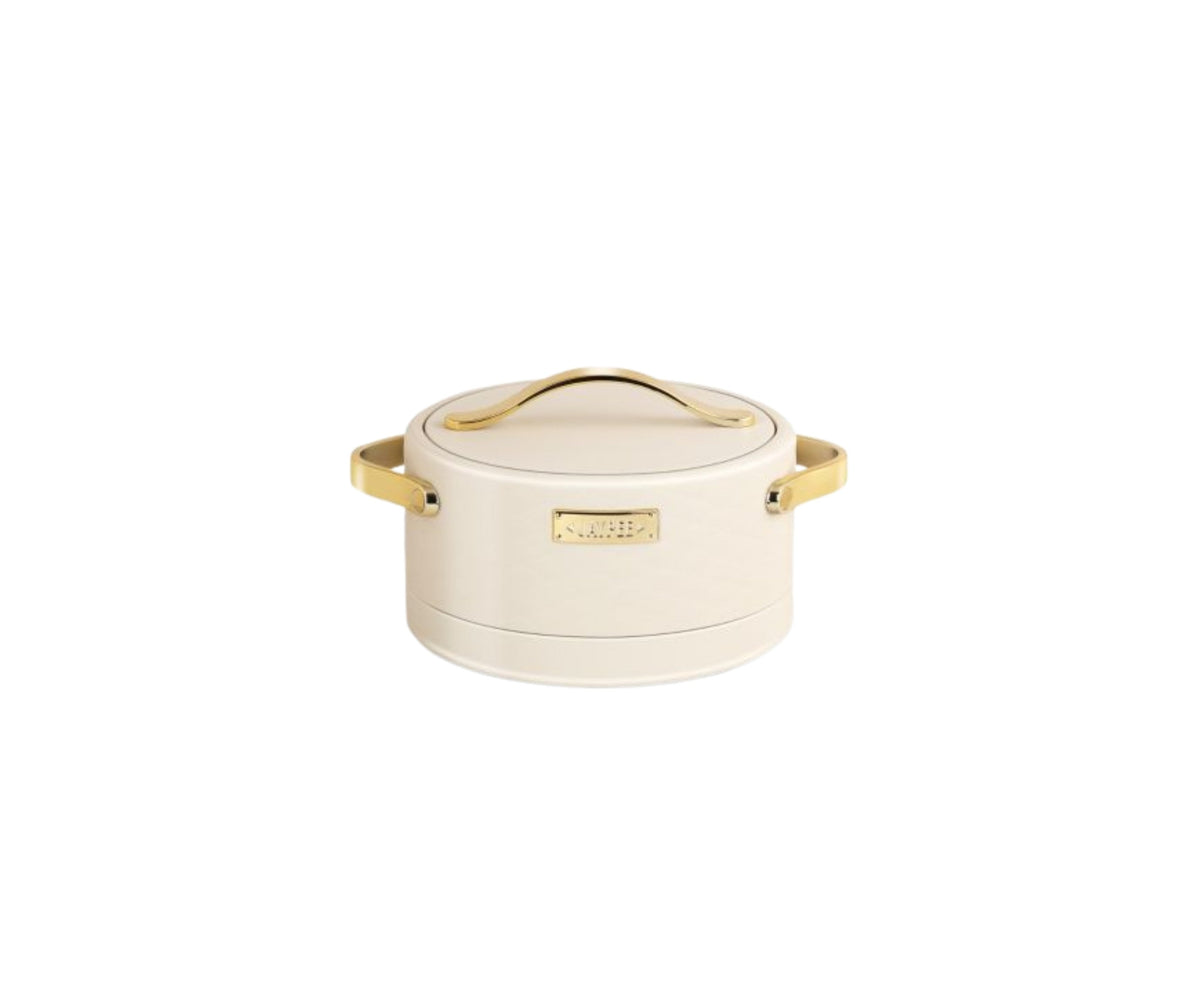 Jaypee Luxura Inner Stainless Steel Casserole | 1500ml | White | Unique Design | Hot Case