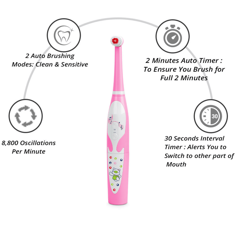 JSB HF128 Kids Electric Power Toothbrush with Music