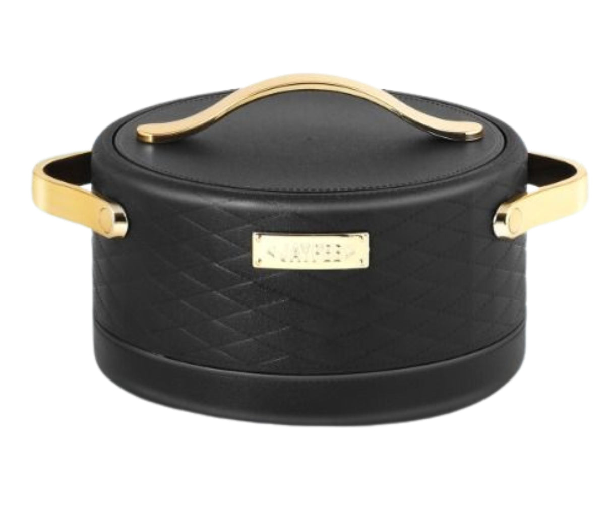 Jaypee Luxura Inner Stainless Steel Casserole | 2000ml | Black | Unique Design | Hot Case