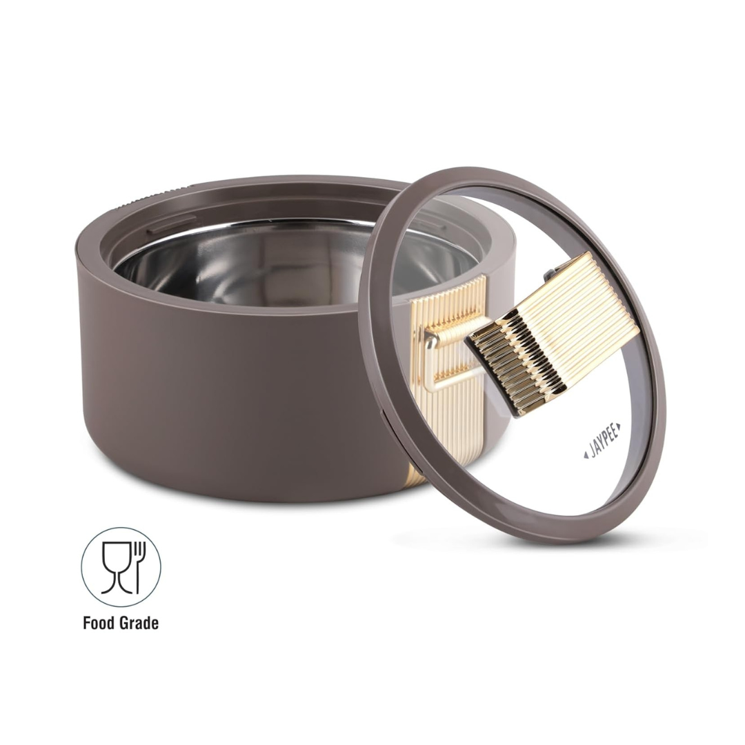 Jaypee Regalia Klass Inner Stainless Steel Casserole | 1500ml | Chocolate