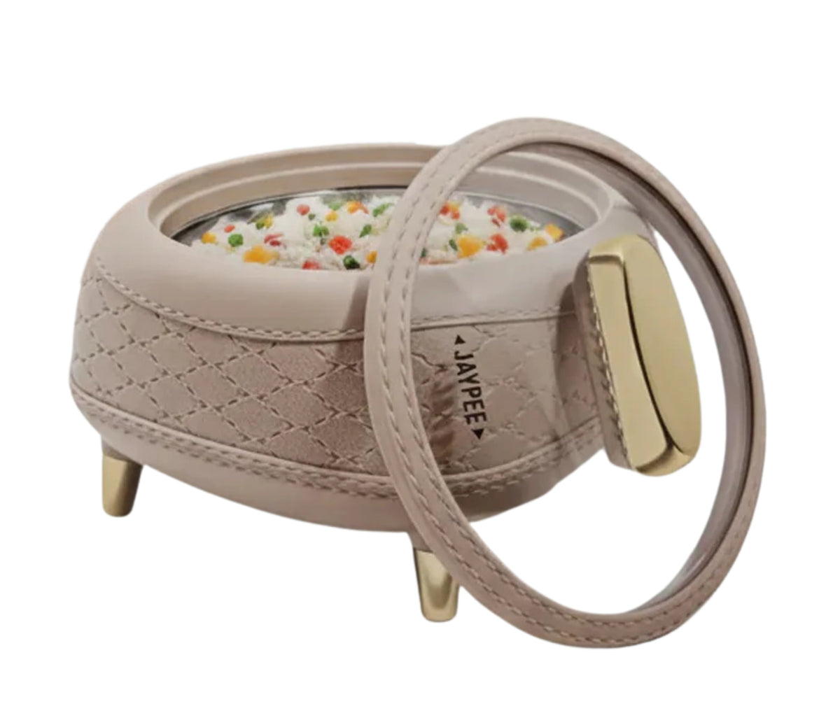 Jaypee Kingston Klass Inner Stainless Steel Casserole | 2000ml | Brown | Unique Design