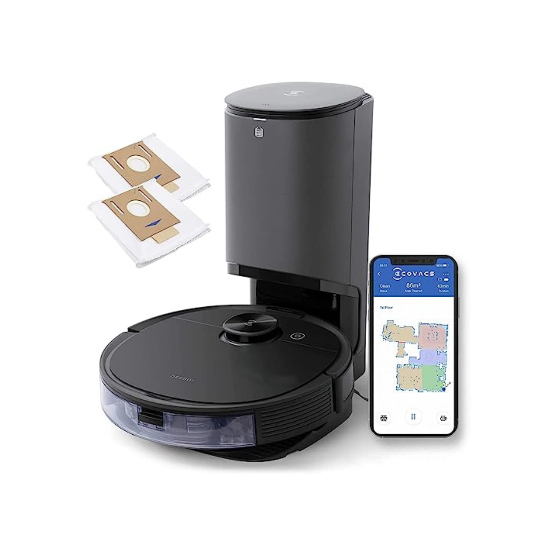 ECOVACS Deebot N8 Pro+ Robot Vacuum and Mop Cleaner |Black