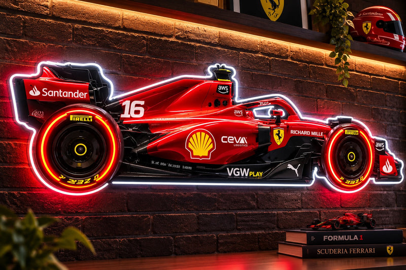 F1 Racing Car Neon Wall Sign – Red Formula 1 LED Wall Art-1