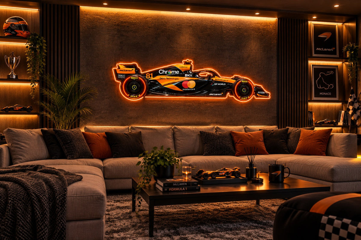F1 Racing Car Neon Wall Sign – Red Formula 1 LED Wall Art-7