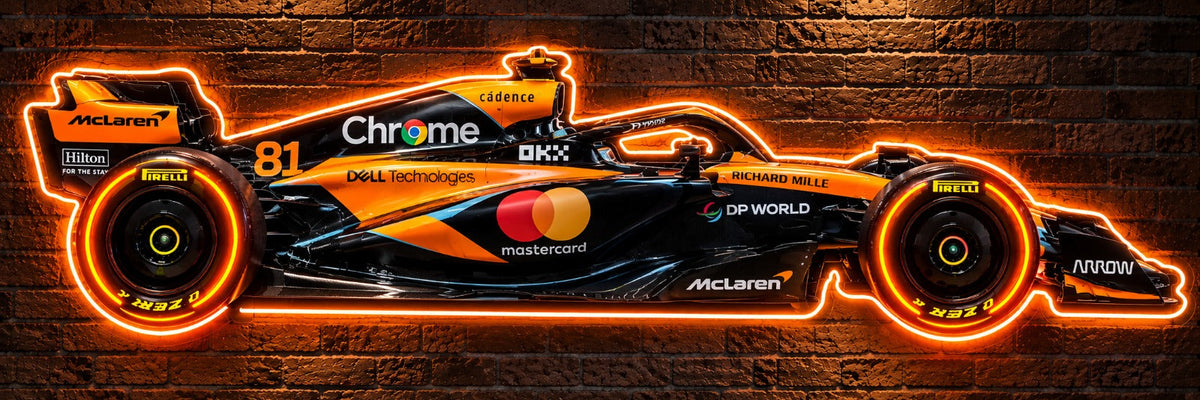F1 Racing Car Neon Wall Sign – Red Formula 1 LED Wall Art