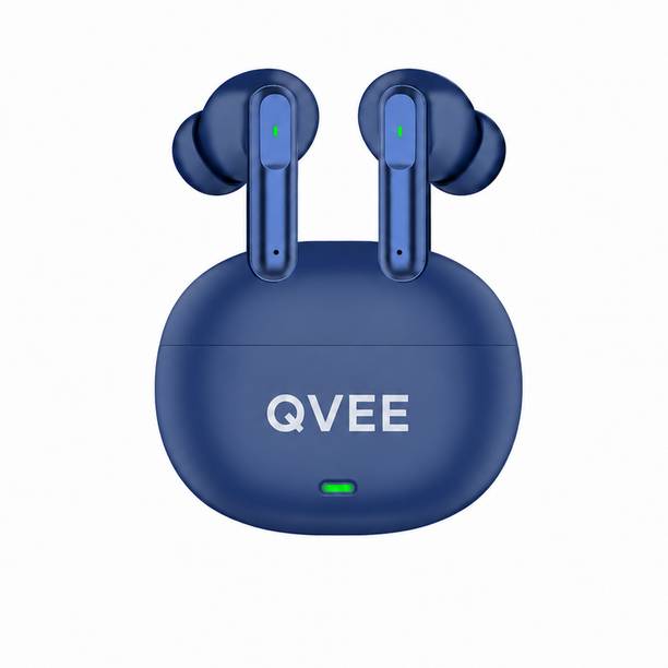 Qvee Aeropods with 50dB ANC, 360 Spatial AI Audio, Hi- Res Lhdc 48hrs Playtime 11 Bluetooth Gaming