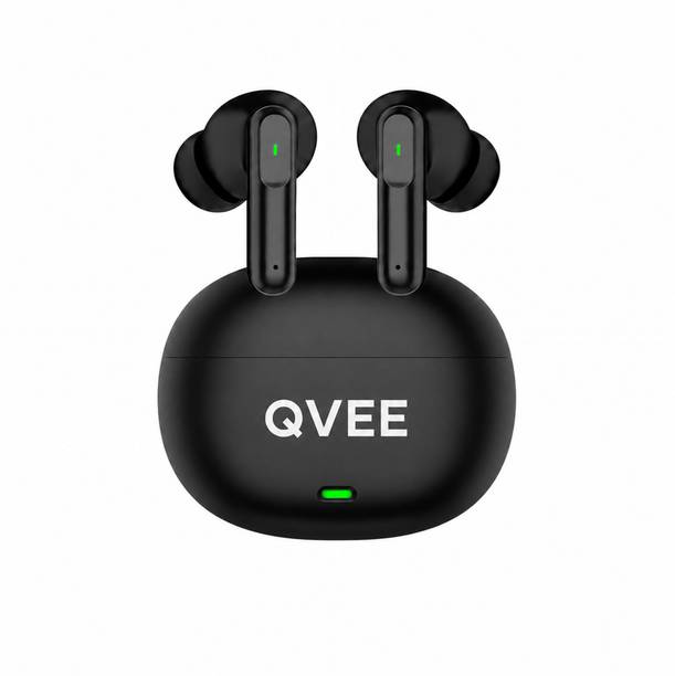 Qvee Aeropods with 50dB ANC, 360 Spatial AI Audio, Hi- Res Lhdc 48hrs Playtime 17 Bluetooth Gaming