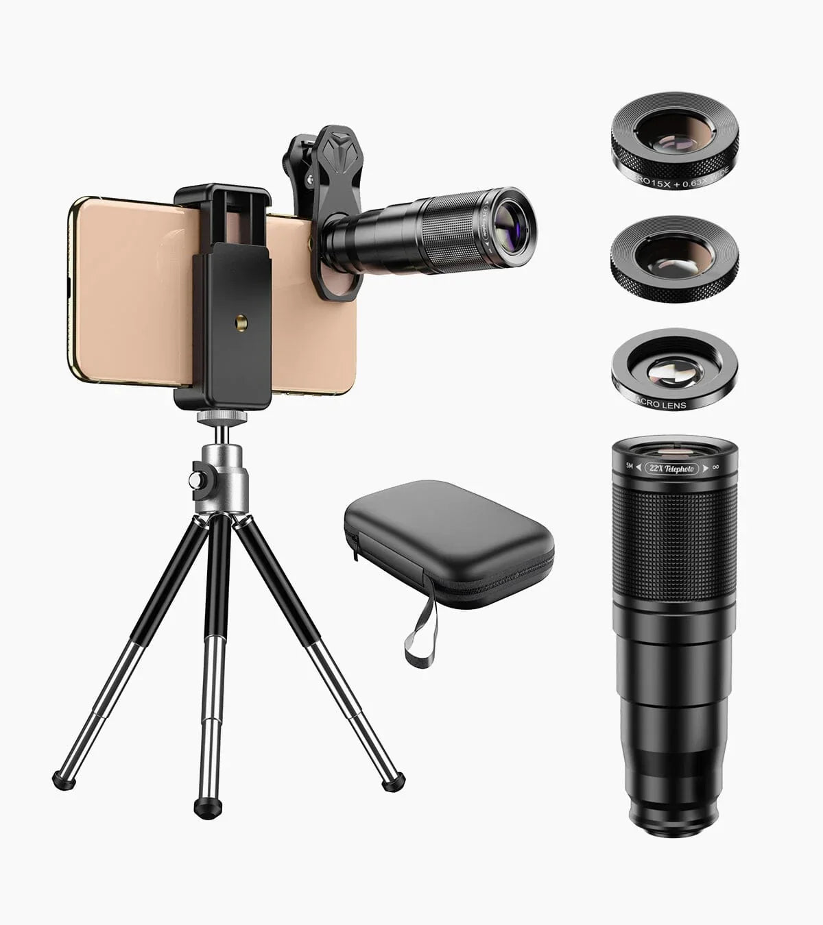 APEXEL 10 in 1 Combo Pack 22X Mobile Zoom Lens, Fisheye lens, Wide Angle, Macro, and Filters Combo engnew29 engnew55 Filters Fisheye Macro Wide Angle Zoom - APEXEL INDIA - Mobile Lens - Mobile Camera Lens - Cellphone Accessories - Phone Lens - Smartphone Lens