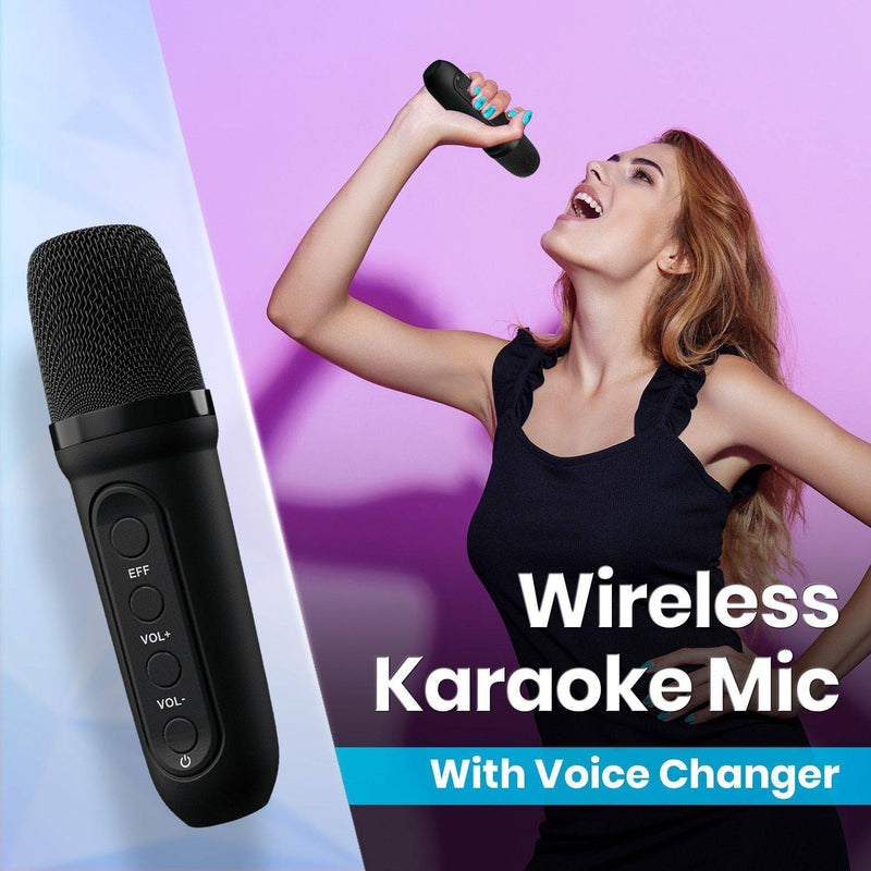 Portronics Apollo One 20W Bluetooth Portable Speaker With Wireless Karaoke Mic 20 W Bluetooth Speaker (Black, Stereo Channel)