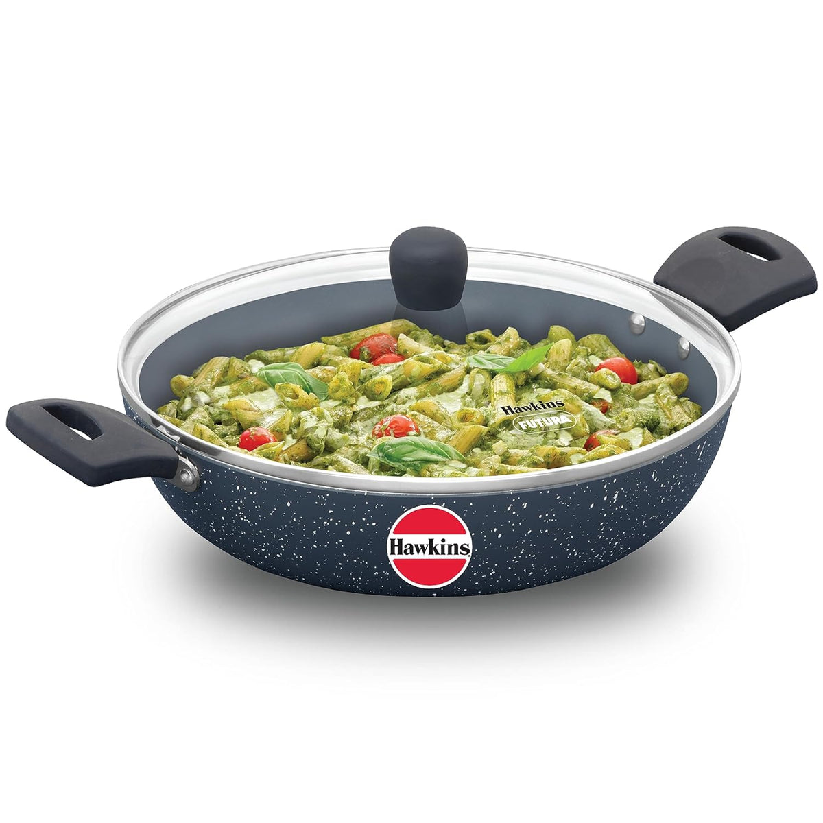 Hawkins Nonstick Pro Pasta Pan, 26 cm Diameter, Induction Frying Pan, Granite Fry Pan (ICP26G)