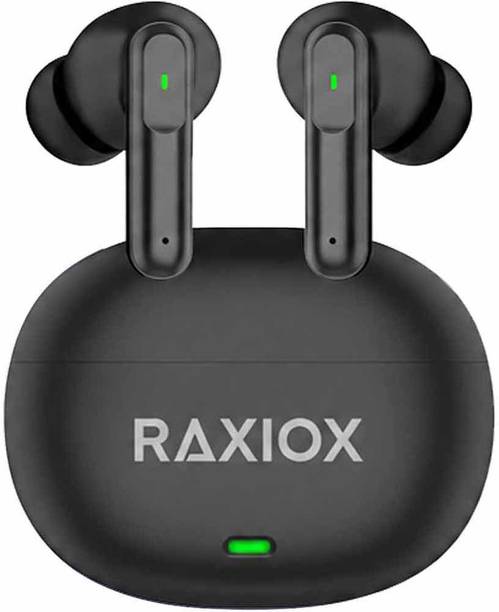 Raxiox Buds B151 with 75Hrs Payback Music, with 52bB ENC 12 2mm Drivers Ip55 B012 Bluetooth