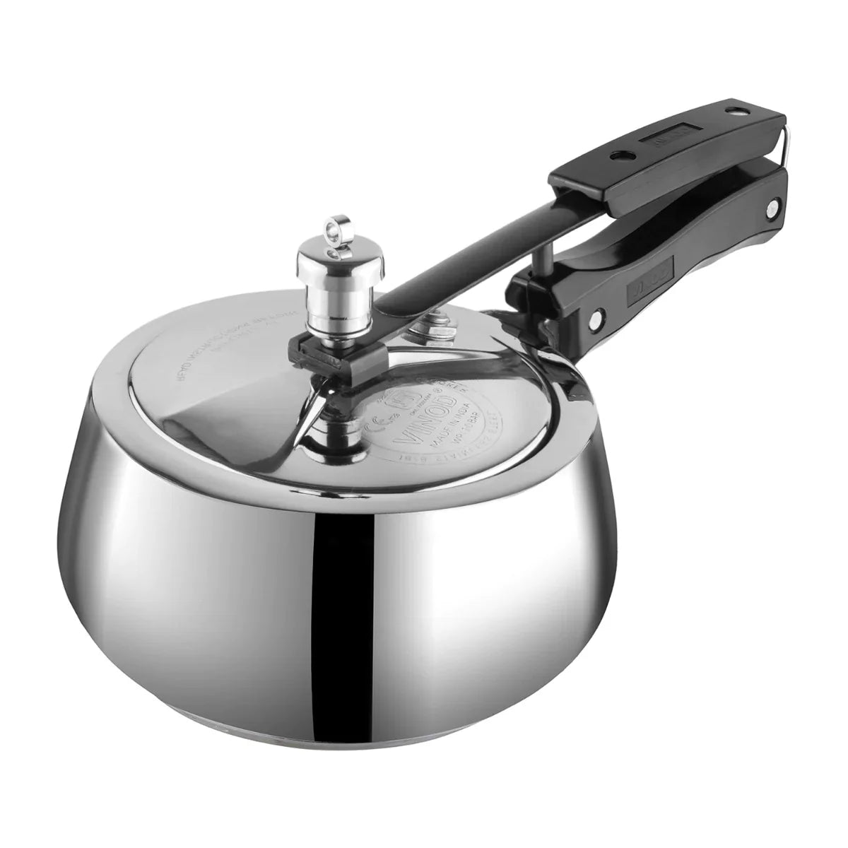 Vinod Europa Stainless Steel Handi Shape Inner Lid Pressure Cooker (Induction