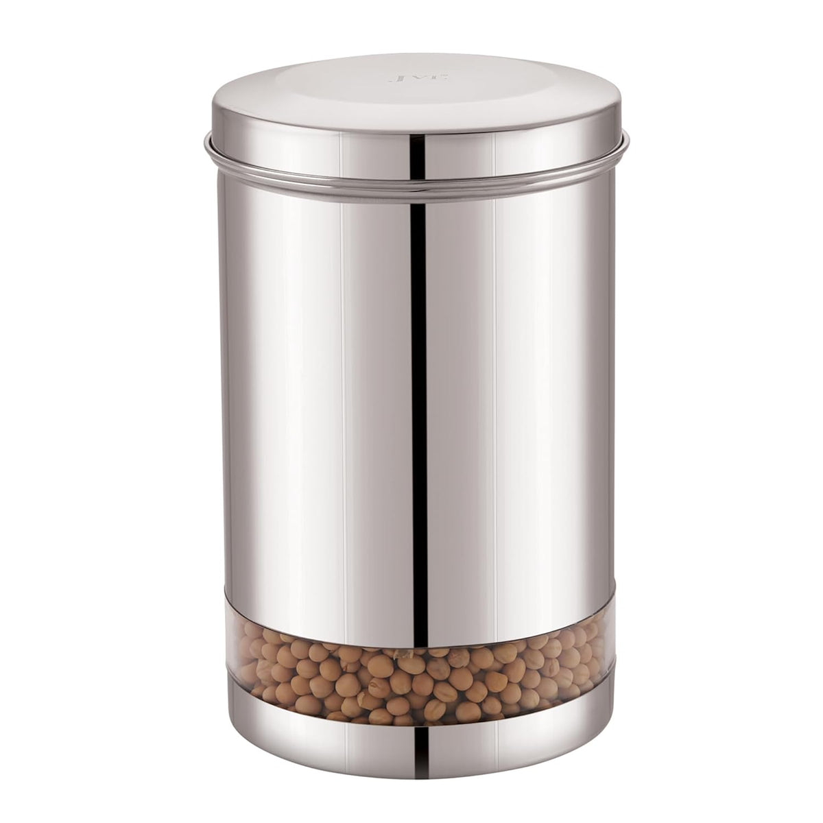 JVL Trendy Clear Canister Storage Boxes With Transparent Ring | For Dry Storage Only