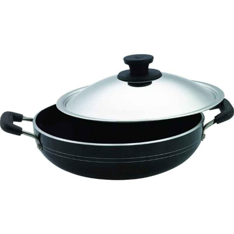 Pigeon Non-Stick Stainless Steel Kadai | Black