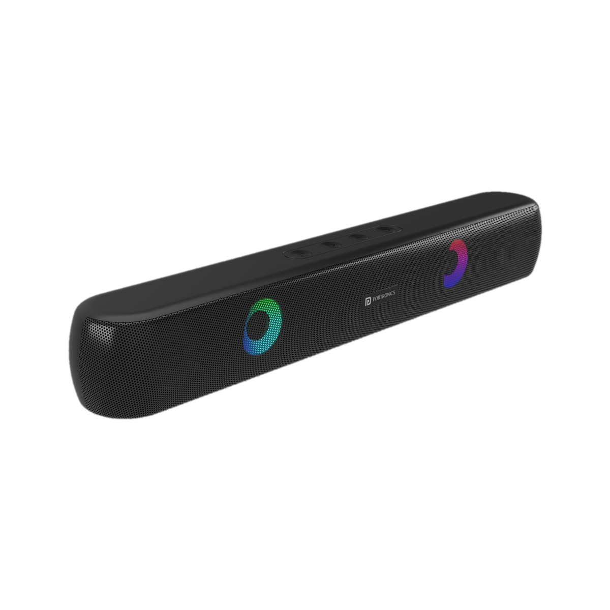 Portronics 21 10W Wireless Bluetooth Soundbar with LED Light, TWS Function, Mic, FM 10 W Bluetooth Soundbar (Black, Stereo Channel)