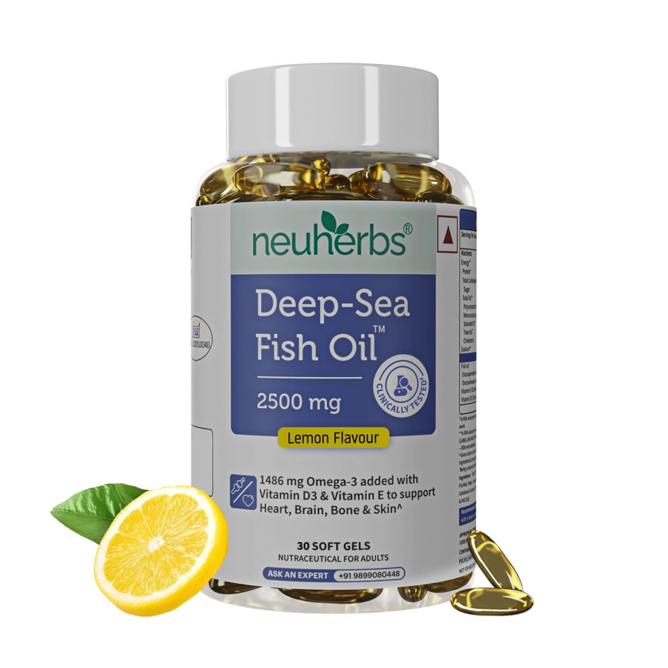 NEUHERBS GOLD DEEP SEA FISH OIL 1800 MG WITH CURCUMIN & D3 60 SOFTGEL