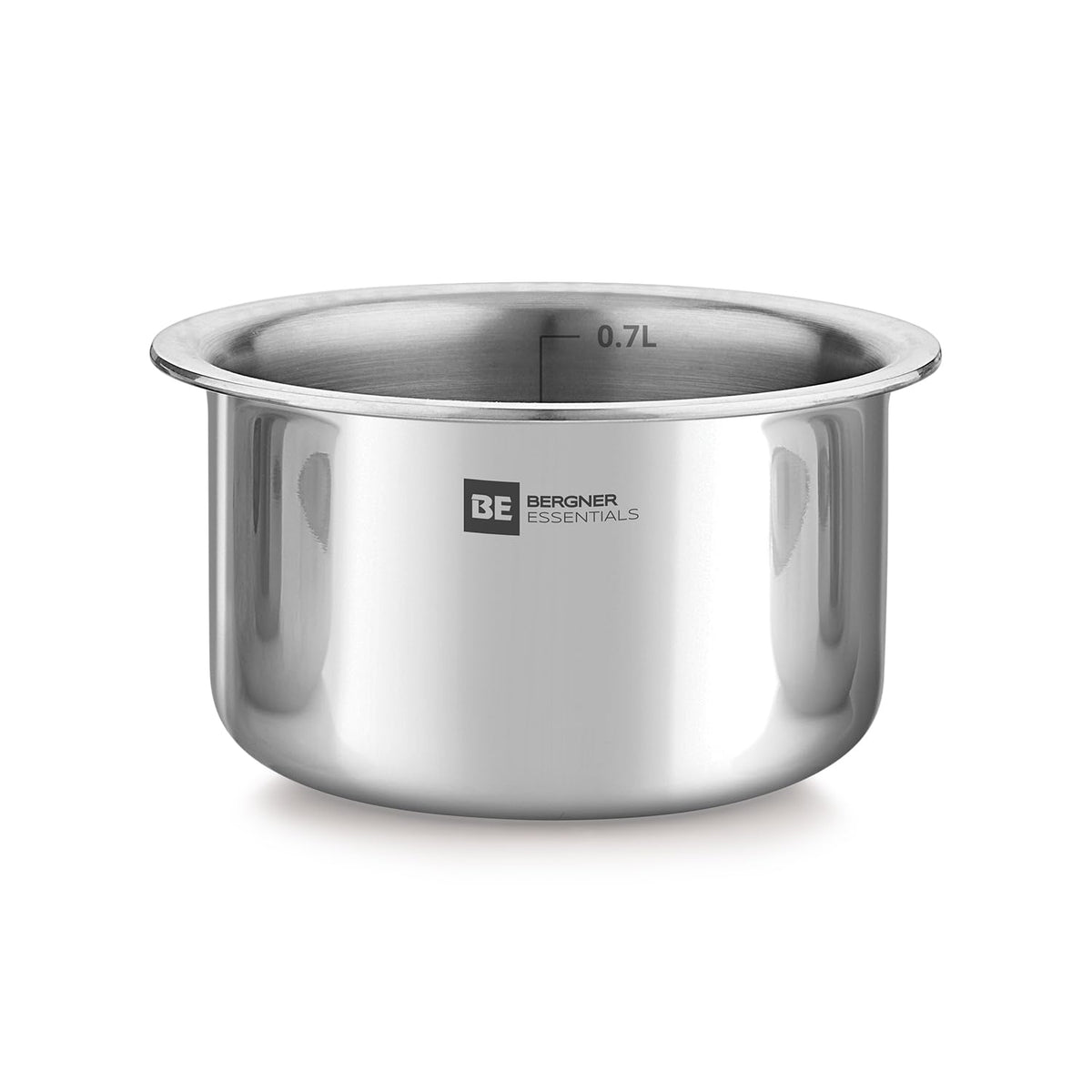 Bergner BE Bergner Essentials Tri-Ply Stainless Steel Tope/Patila/Topia Capacity, Even Heat Distribution, Consumes Less 