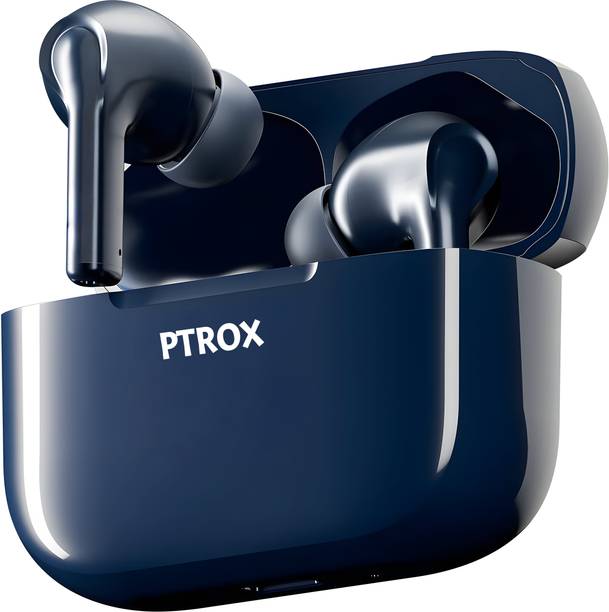 PTROX earbuds with 40 Hrs Playtime, 11mm Driver, IPX5 Unique Design N34 Bluetooth
