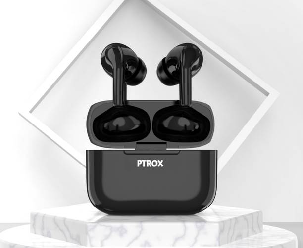 PTROX earbuds with 40 Hrs Playtime, 11mm Driver, IPX5 Unique Design N25 Bluetooth