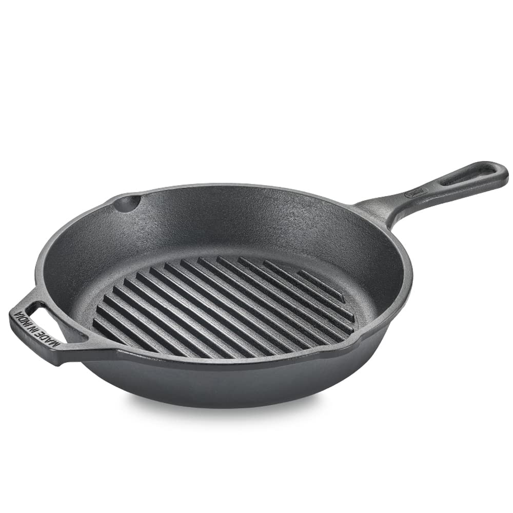 Prestige Cast Iron Grill Pan, 25 Cm (Black)