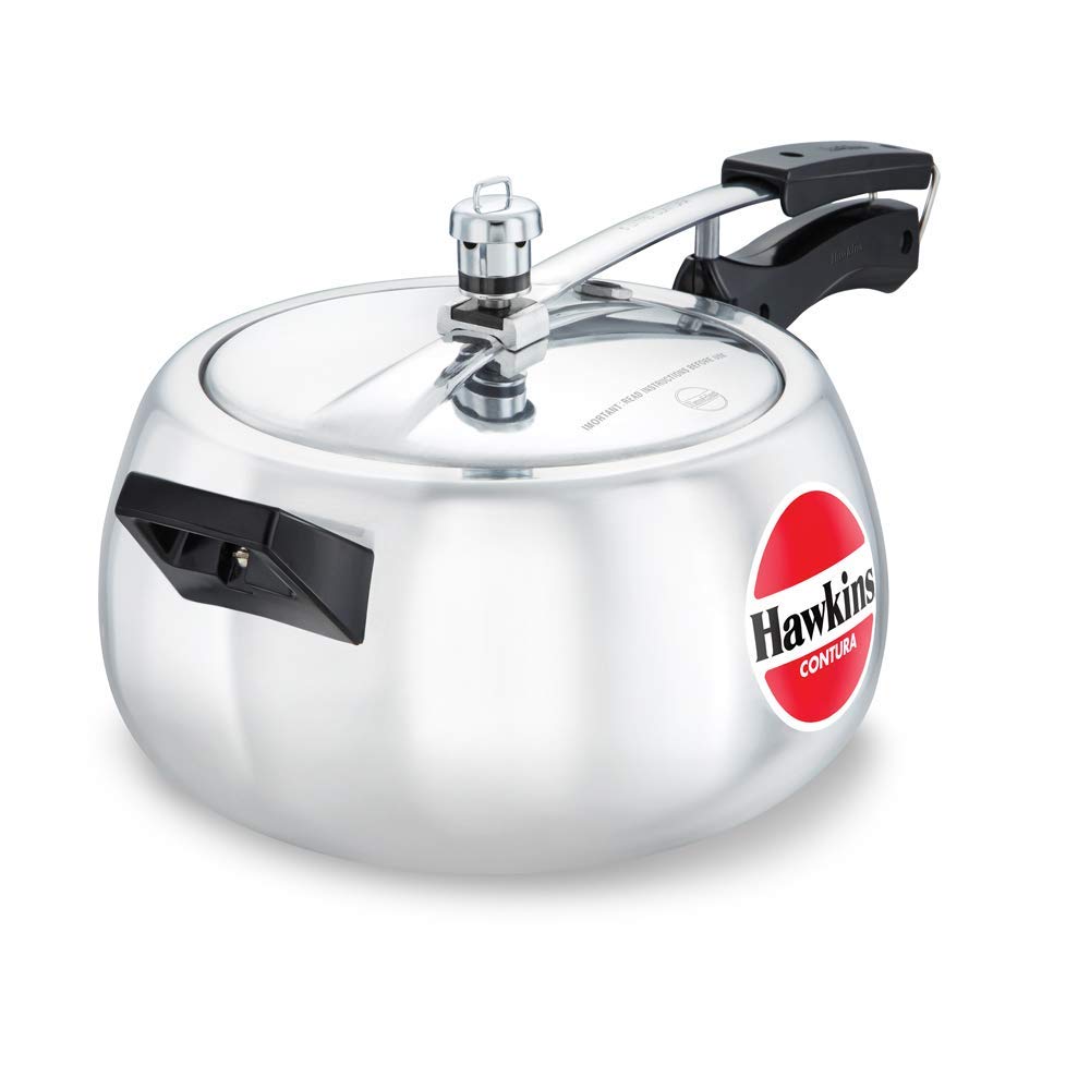 Hawkins Contura Aluminium Inner Lid Pressure Cooker, Silver
