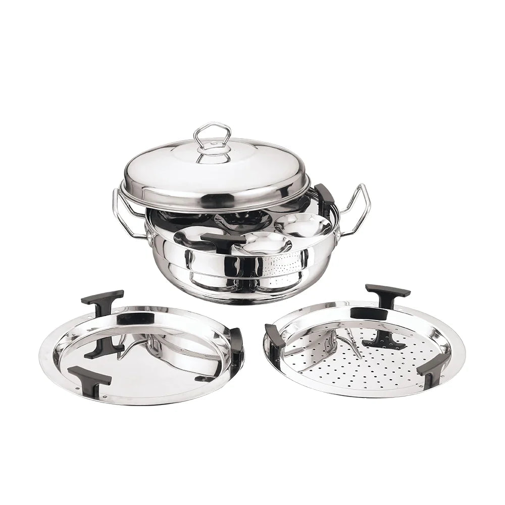 Vinod Stainless Steel Multi Kadai - 26 Cm (Induction Friendly)