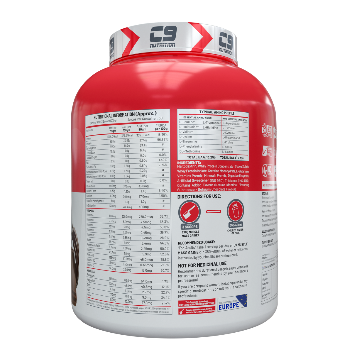 C9 NUTRITION MASS GAINER 3KG