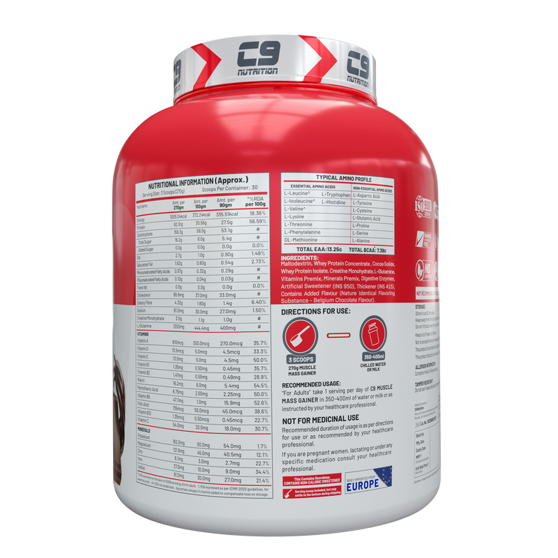 C9 NUTRITION MASS GAINER 3KG