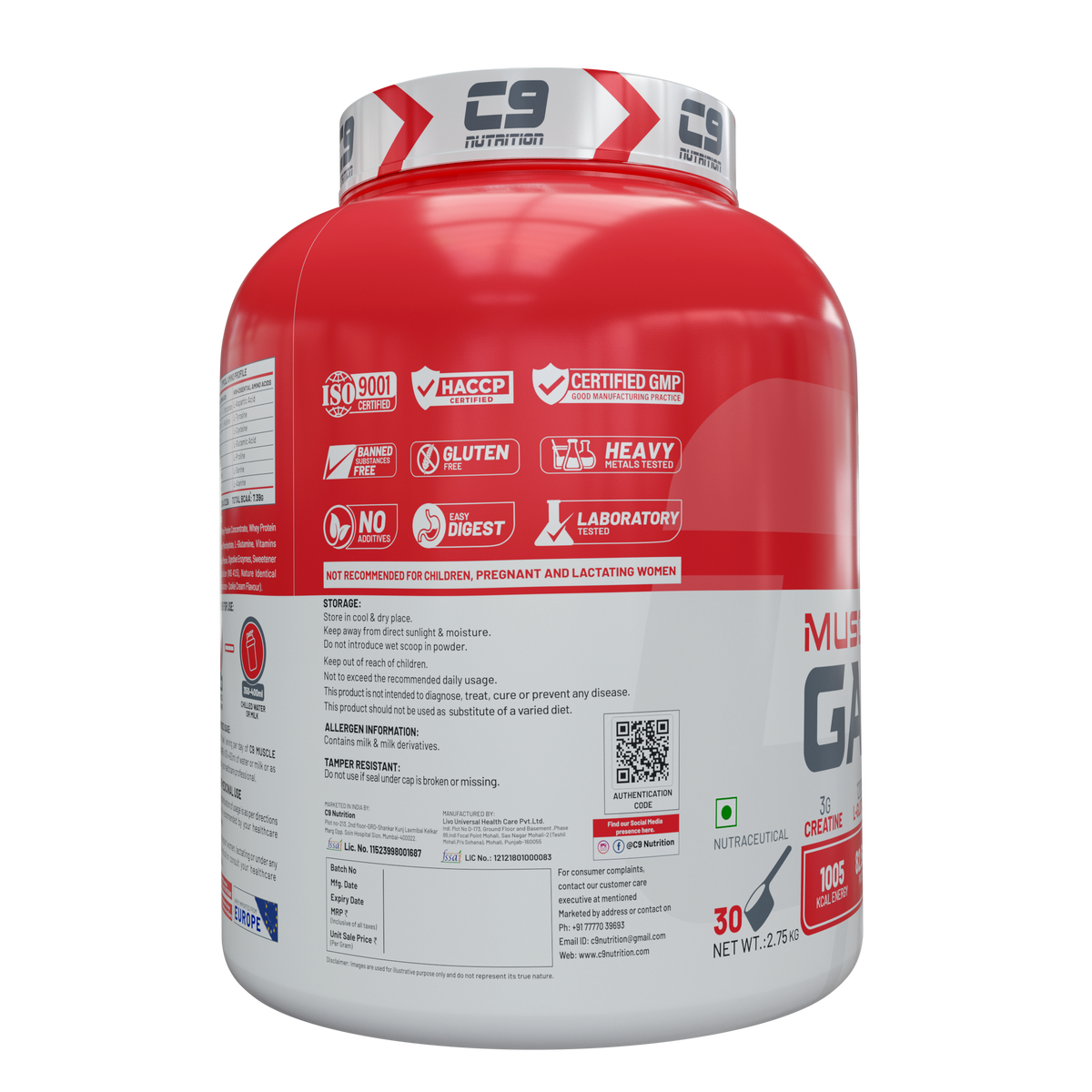 C9 NUTRITION MASS GAINER 3KG