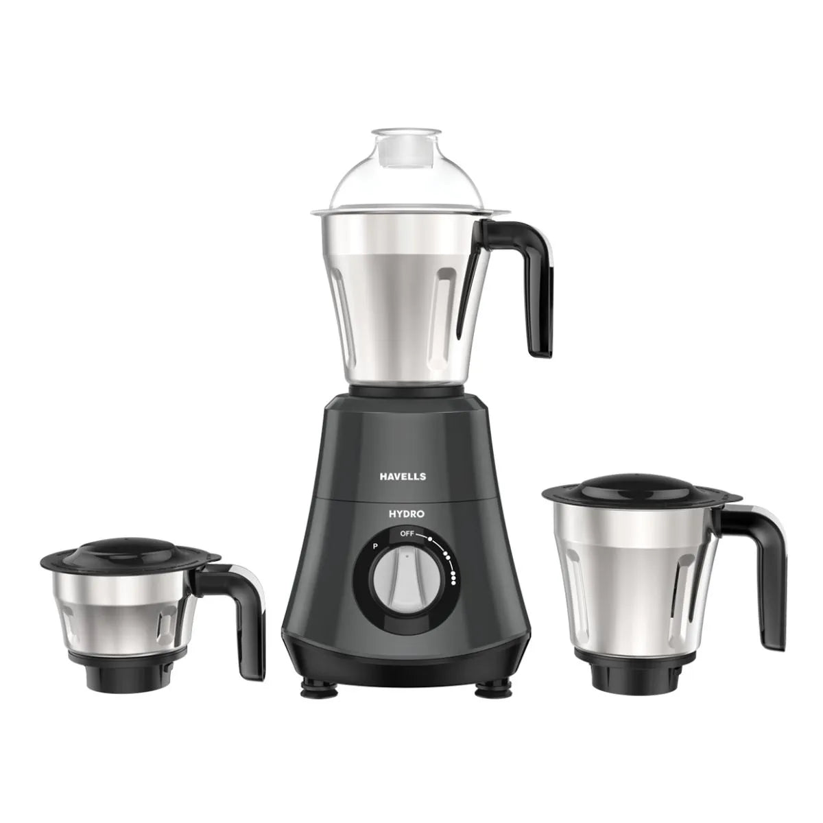 Havells Hydro | Mixer Grinder | 750W | Grey | 3 Jar