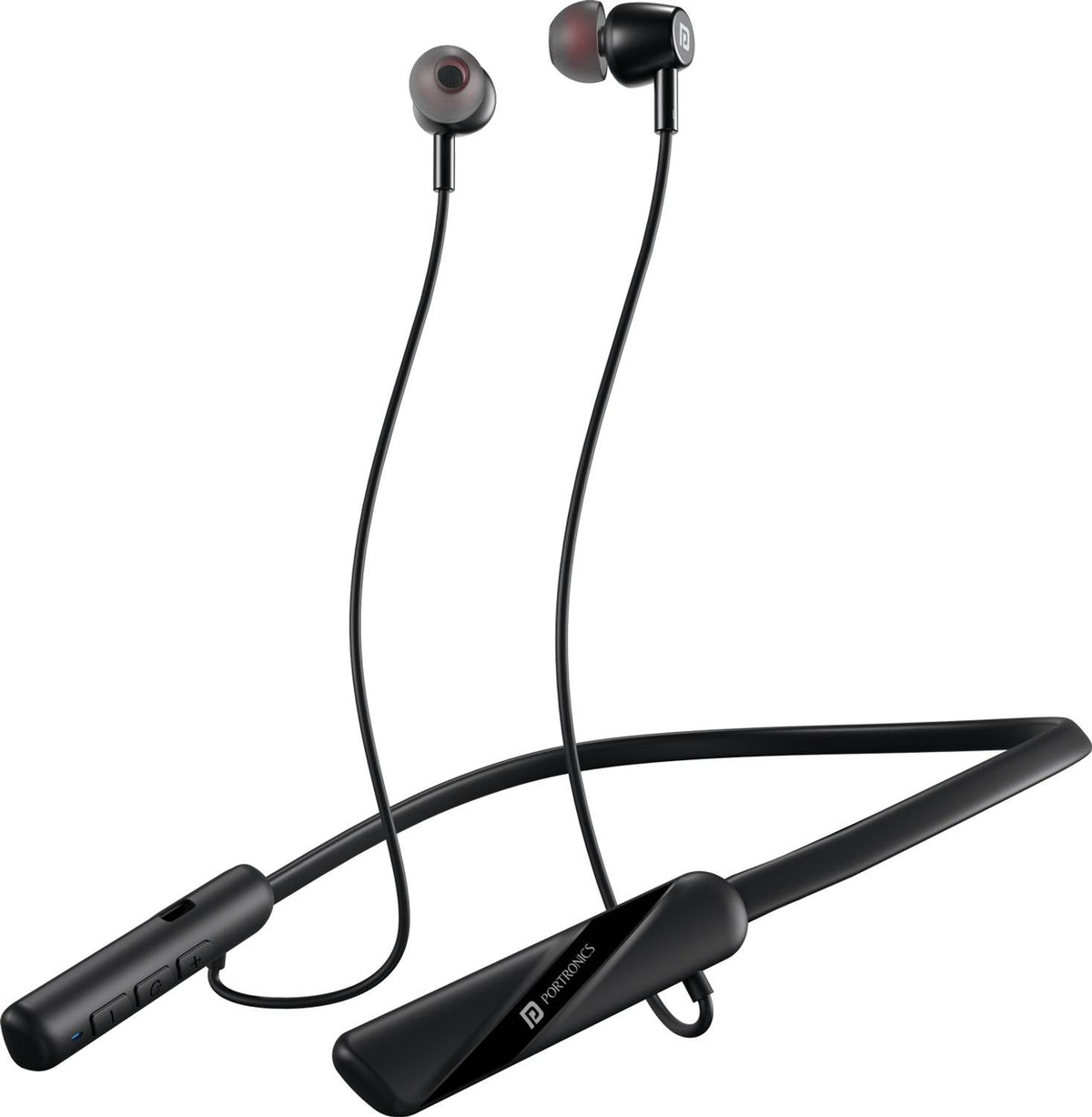Portronics Harmonics Z10 In Ear Headphone With Mic,35Hr Playtime,Type C Charging Bluetooth Headset (Black, In the Ear)