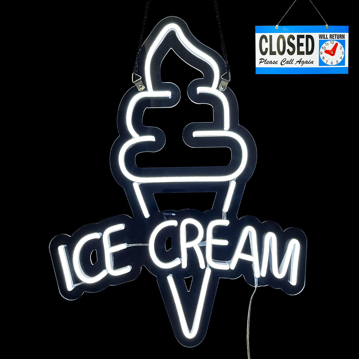 Ice Cream Neon Sign (13x18 inches) Neonsignsindia