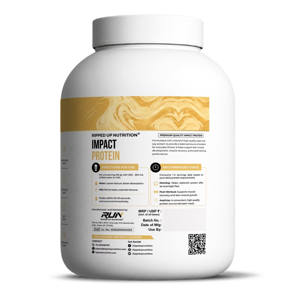 Impact Protein (Fermented Yeast + Soy Protein Isolate) - Ripped Up Nutrition