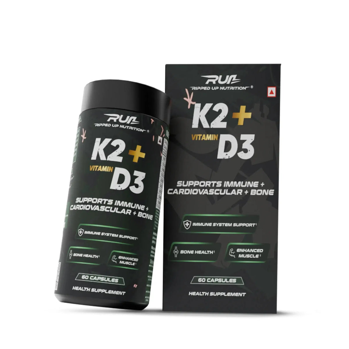 K2+ D3 (K2 - 55 MCG | D3 - 600 IU) - Ripped Up Nutrition