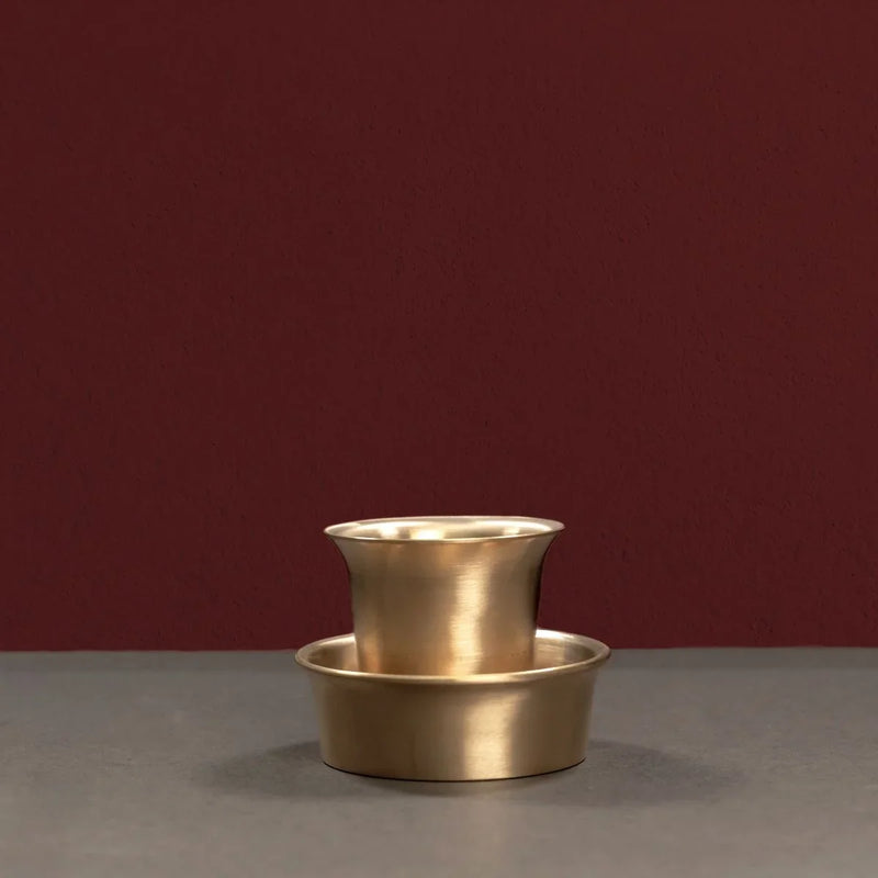 Tulsi Kansa Davara Tumbler-Zishta Traditional Bronze Serveware