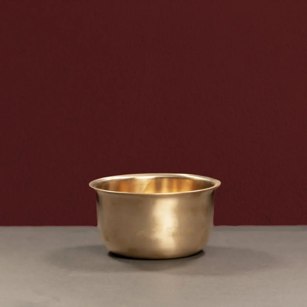 Kansa Tulsi Cookware Tope Side View-Zishta Traditional Bronze Cookware