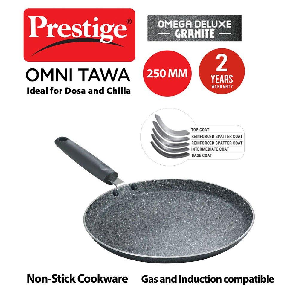 Prestige Omega Deluxe Granite Omni Tawa ,Aluminium