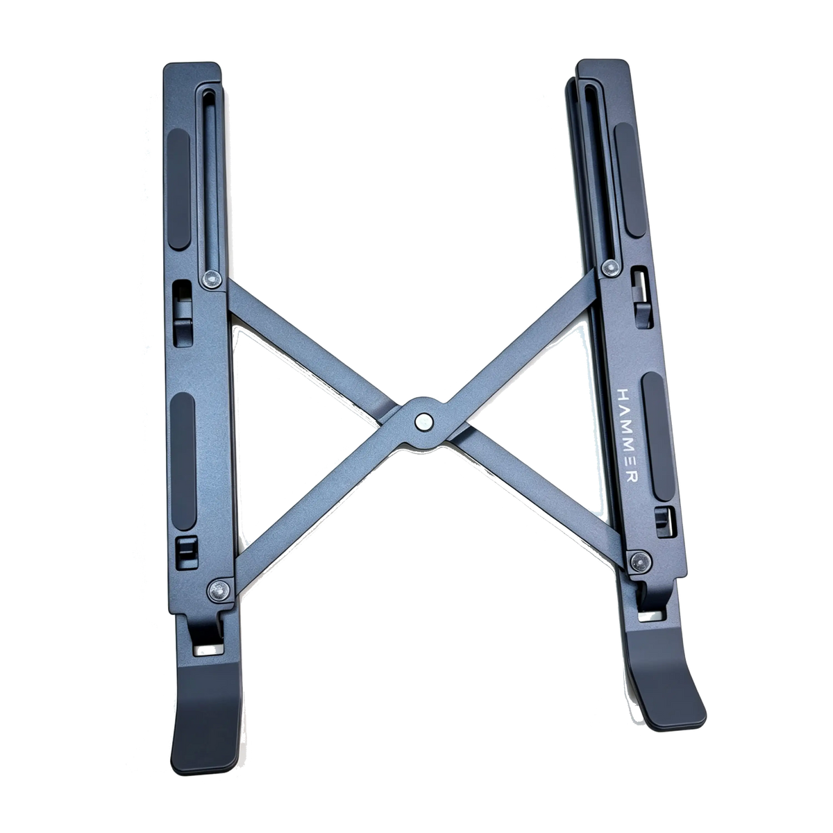 HAMMER Desk Essential LS6 Portable Laptop Stand with Adjustable Height, Foldable for Laptops & MacBooks - Grey
