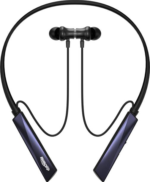 BiBon Luxury Buds 5 MAGNETIC POWER OFF/ON 100Hr Neckband Fast Charging AI ENC 7 Bluetooth