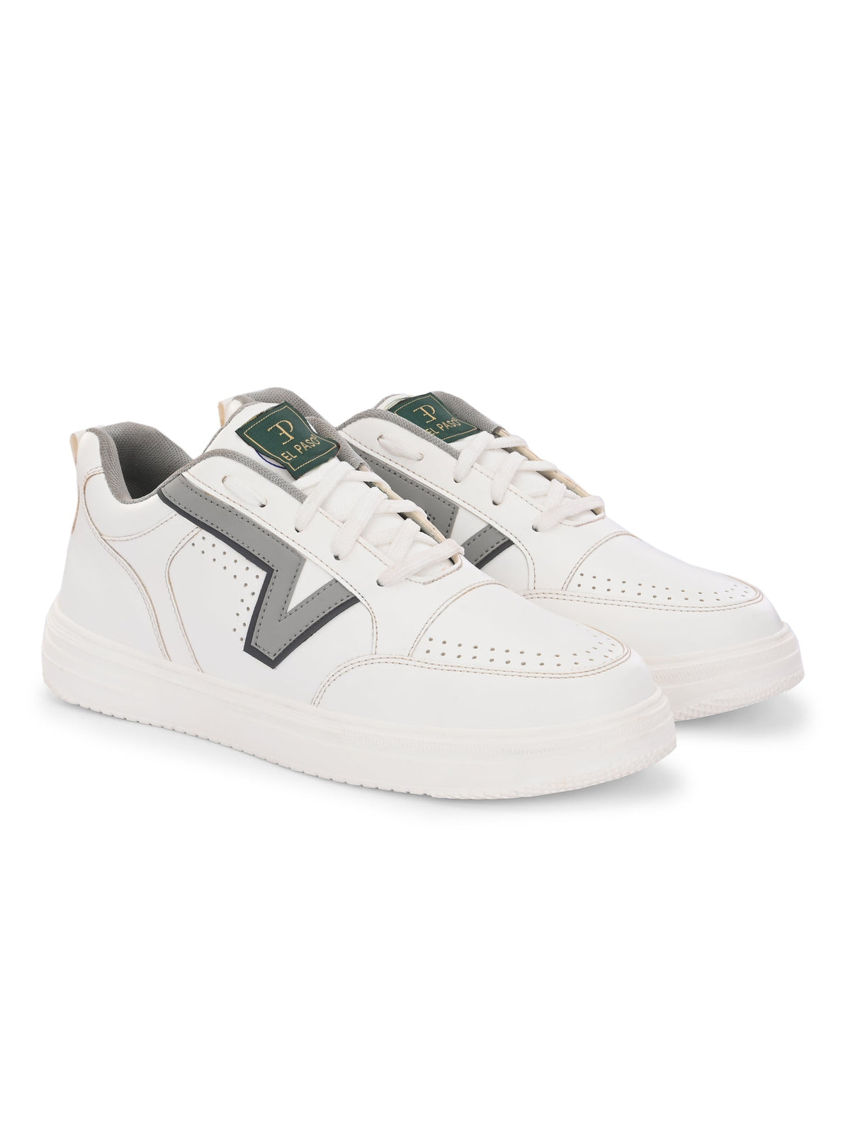 Men Striped Round Toe Lightweight Sneakers-4