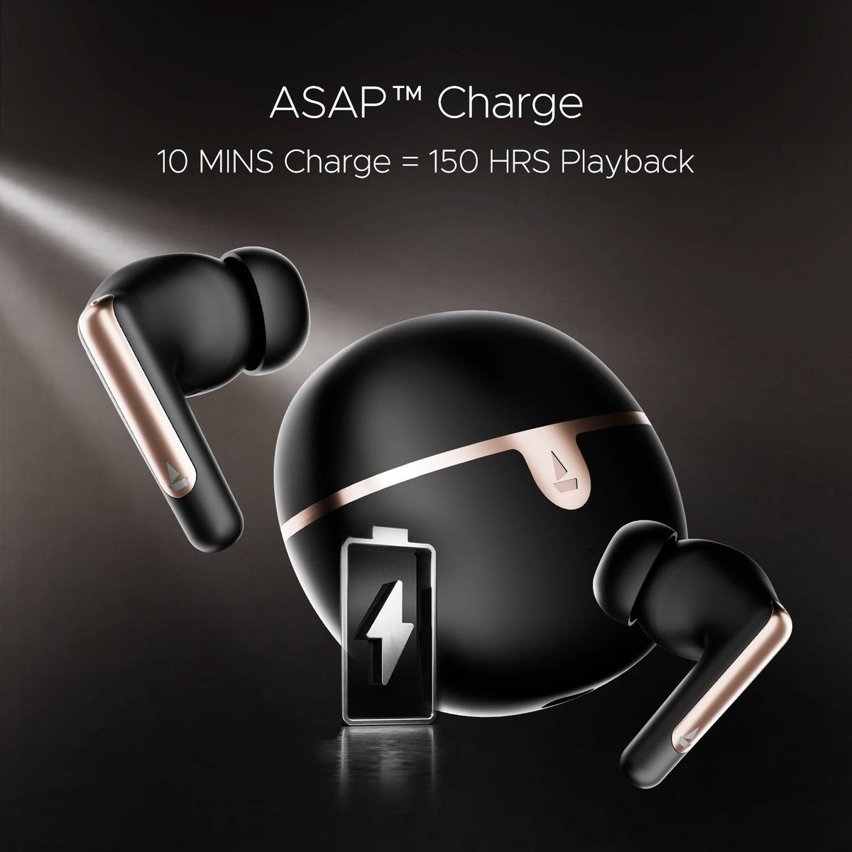 boAt Airdopes 161 ANC Elite,ANC, 50 H Battery,ENx Tech, App Support Bluetooth Headset (Black, True Wireless)