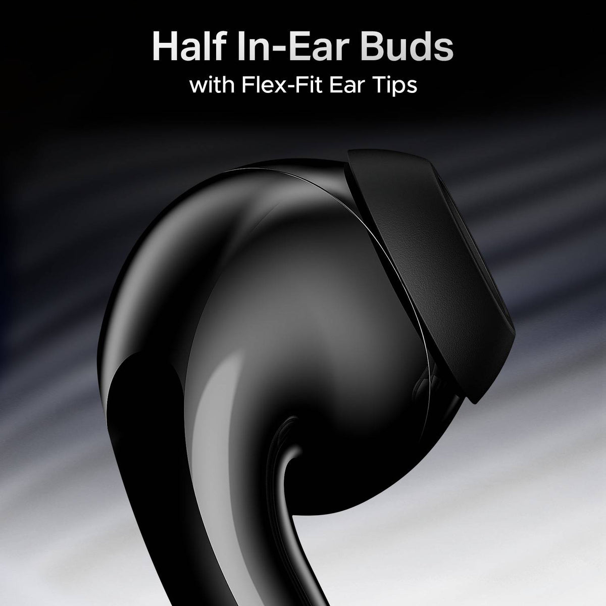 boAt Airdopes 101v2, Flex Fit Tips,13mm Drivers, App Support Bluetooth Headset (Pitch Black, True Wireless)
