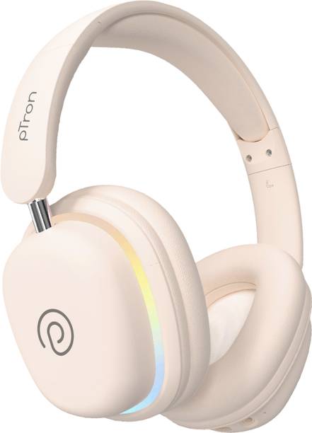 PTron Studio Xtreme w/ Dual-Device Pairing, 70Hrs Playtime AI ENC Calls RGB Lights Bluetooth Wired