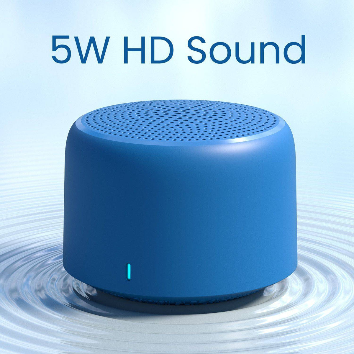 Portronics 5W Mini HD Portable Bluetooth Speaker, In-Built Mic,4 Hrs Playtime, BT 5.3V 3 W Bluetooth Speaker (Blue, Stereo Channel)
